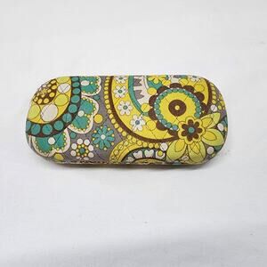 Vera Bradley Lemon Parfait Hard hinged glasses case b37